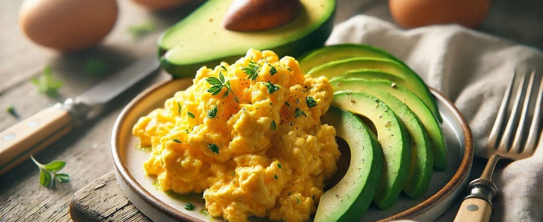Huevos Revueltos con Aguacate