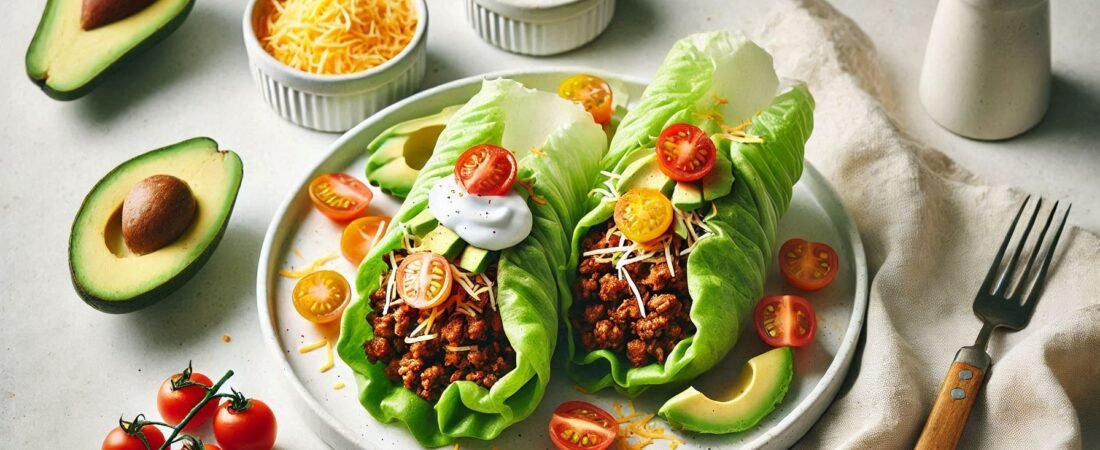 Wraps de Lechuga con Carne Molida