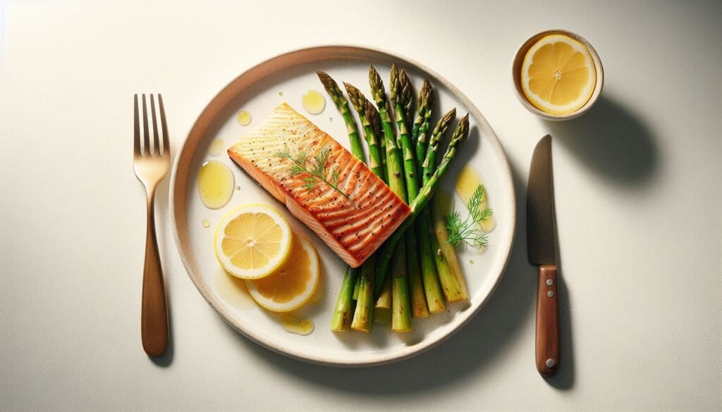 Salmón con espárragos