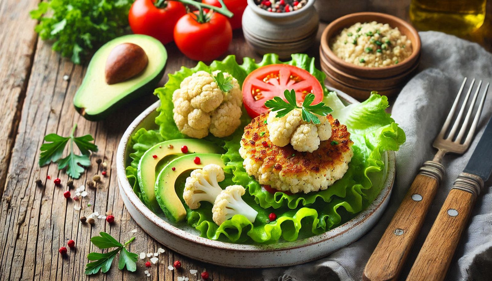 Hamburguesas de Coliflor y Carne