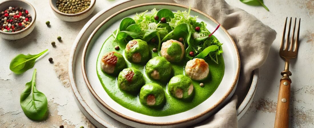 Albóndigas de Pollo en Salsa Verde