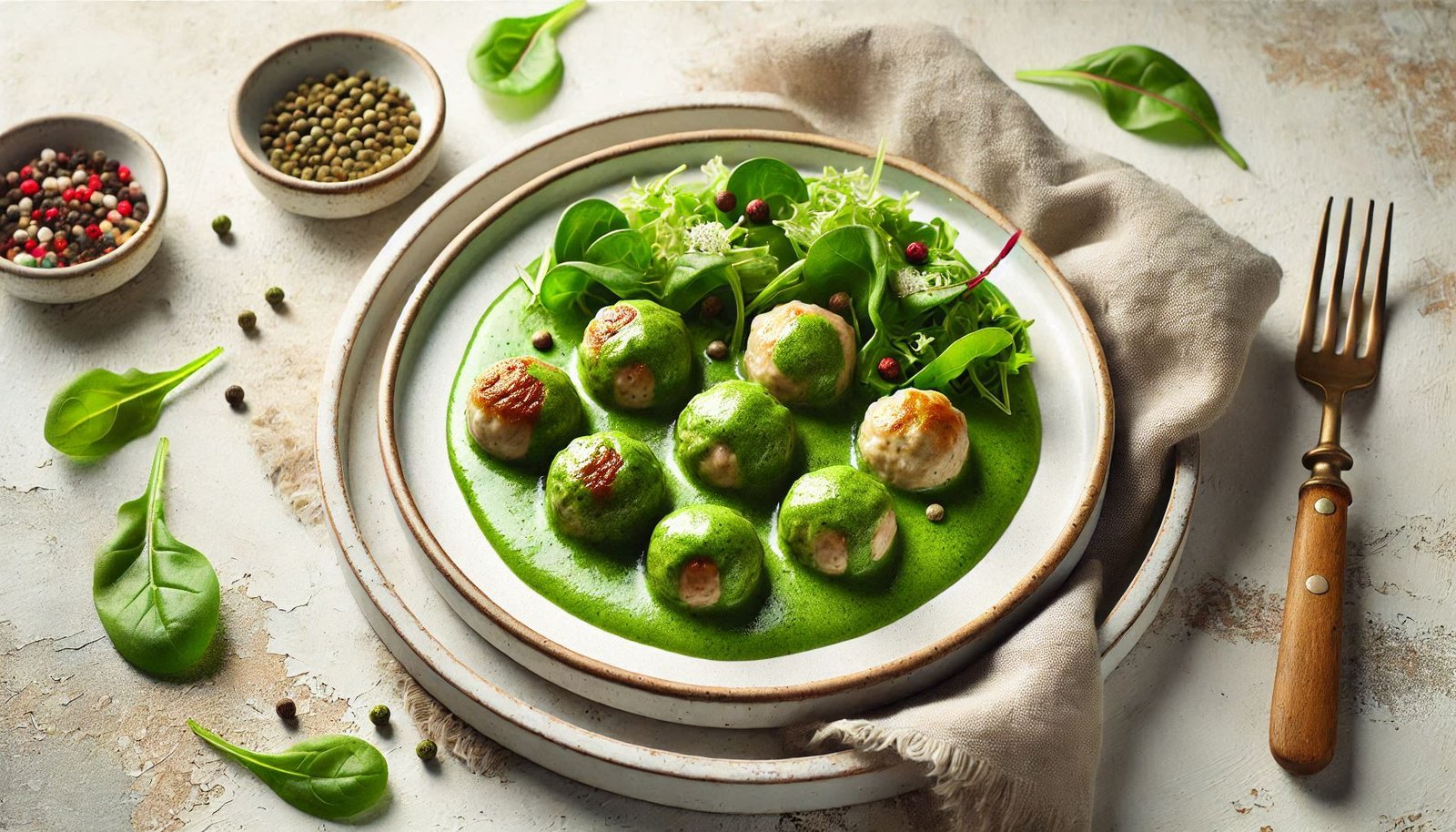 Albóndigas de Pollo en Salsa Verde