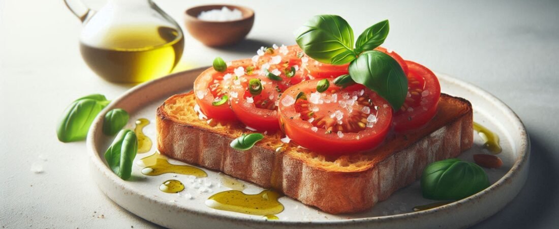 Tostada de Pan Integral con Tomate y Aceite de Oliva