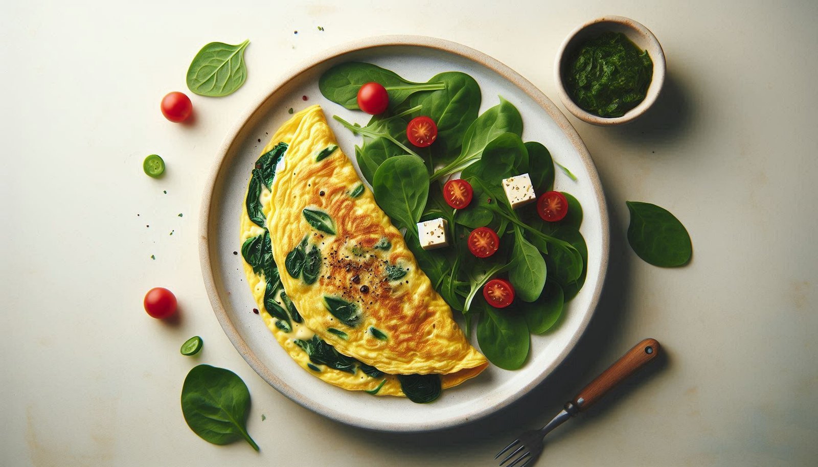 Omelette de Espinacas y Queso