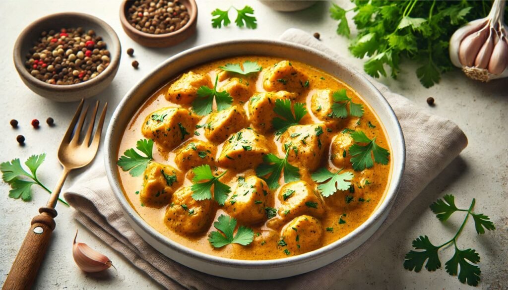Pollo al Curry con Crema de Coco